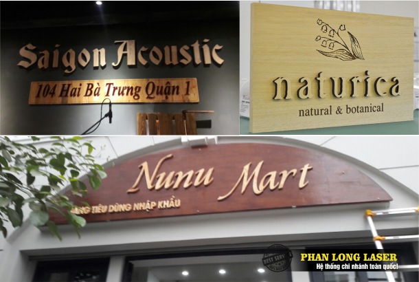 Cắt chữ gỗ làm quảng cáo tại Sài Gòn