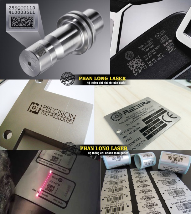 Khắc laser thông số kỹ thuật trên kim loại, khắc laser mã vạch lên kim loại