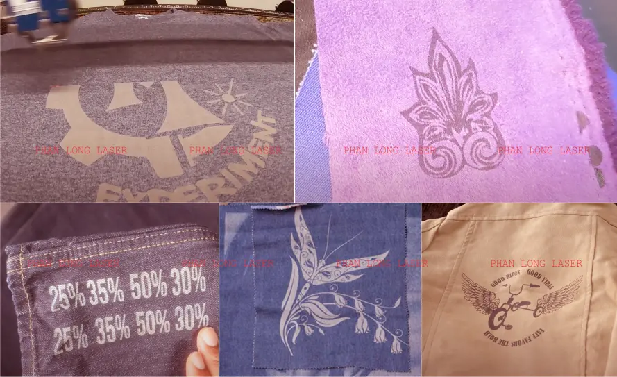 Khắc laser logo lên vải thun, khắc logo lên vải poly, khắc chữ khắc logo lên vải jean, khắc logo lên vải nhung tại Quận 6